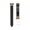 Connect 20mm Silicone Leather Watch Strap with Magnetic Wine Red