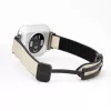 Connect 22mm Silicone Leather Watch Strap with Magnetic White