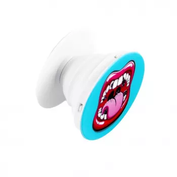 iLike Universal Pop Holder Lips Pink Blue