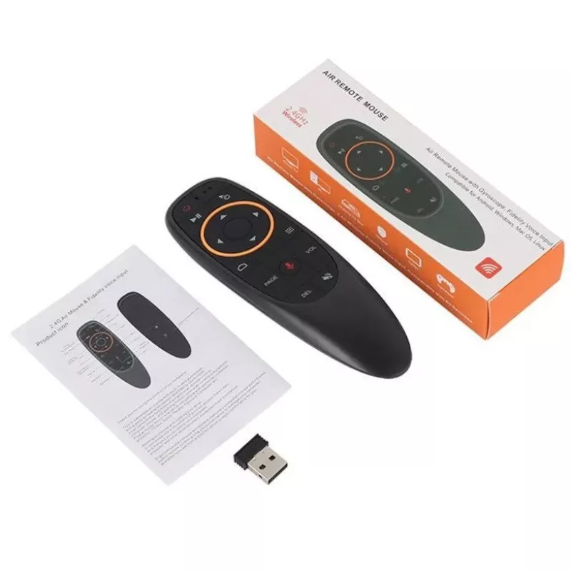 CP G10s Universal Smart TV Air Mouse - Wireless / IR Remote Voice Assistant & Gyroscope Black