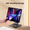 iLike STM4 Metal Tablet PC Holder Stand with Adjustable Perfect Angle & 360 Rotation Black