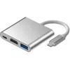 iLike HD1 3in1 USB-C to HDMI 4K / USB 3.0 / USB-C Female Adapter Silver