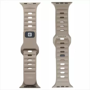 Evelatus Watch 42/44/45 Sport Silicone Loop Beige Grey