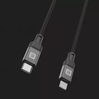 Evelatus USB-C to Lightning Cable 2.0M 60W (MFI09) Aluminum Housing Braiding Black