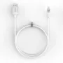 Evelatus USB-A to USB-C Cable, 1.2m, Aluminum Housing, Braided, White