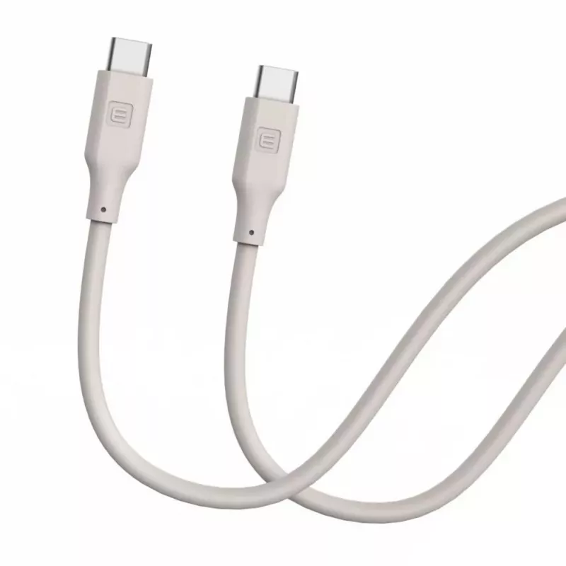Evelatus USB-C to USB-C Silicone Cable 1.2m 60W / 20V 3A Warm Gray