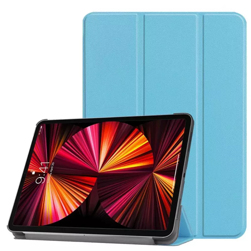 iLike Galaxy Tab S9 Plus 12.4 Tri-Fold Eco-Leather Stand Case Sky Blue