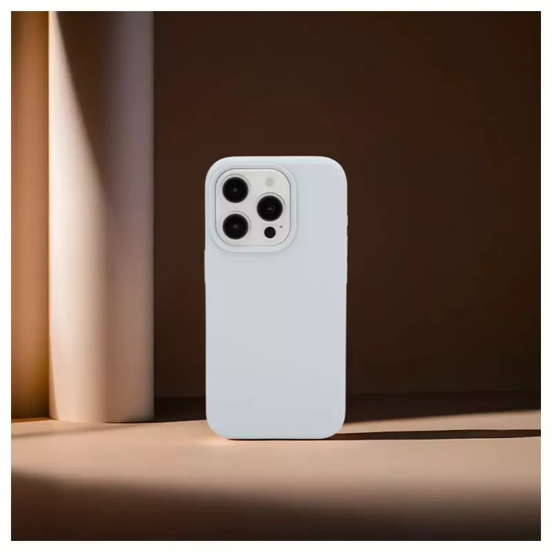 Evelatus Apple iPhone 15 Pro Premium Magsafe Soft Touch Silicone Case New Function Grey Blue