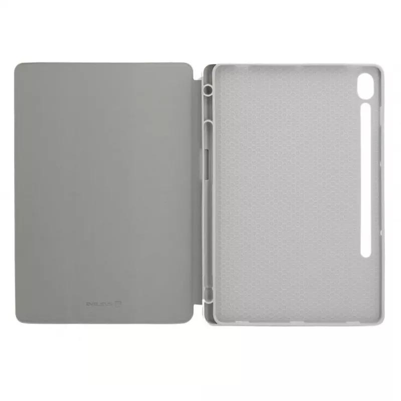 Evelatus Galaxy Tab S9 Tablet Case with Imitate Microfiber Inside Silver