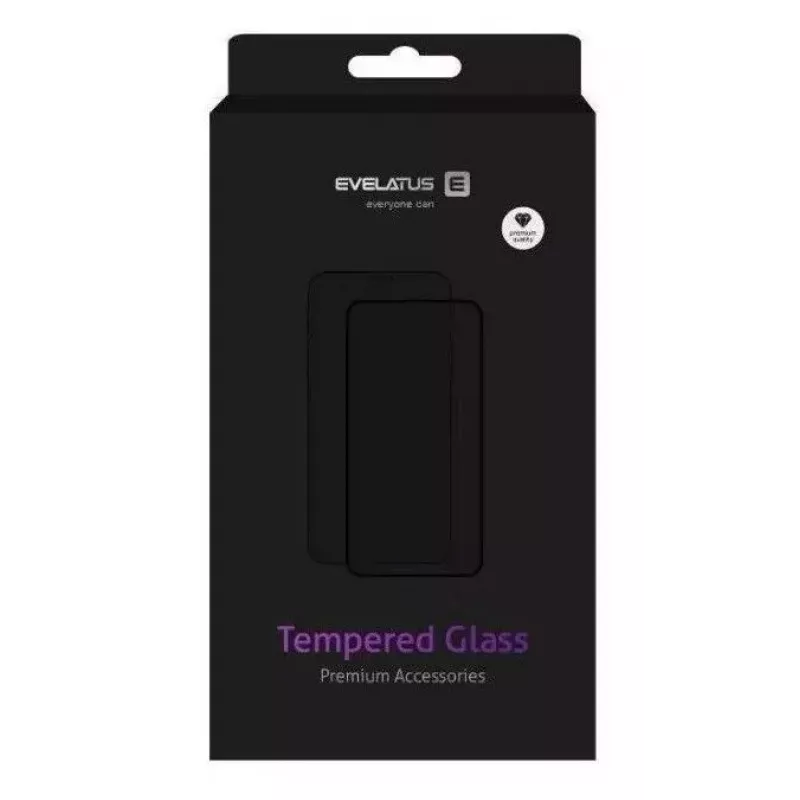Evelatus Xiaomi Redmi Note 13 4G 2.5D Full Cover Japan Glue Glass Anti-Static Black