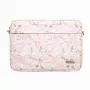 iLike 13-14 Inches Fabric Laptop Bag With Strap Flower Pink