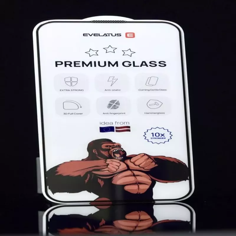 EVELATUS Xiaomi 14 Ultra 2.5D Full Cover Japan Glue Glass Anti-Static Black