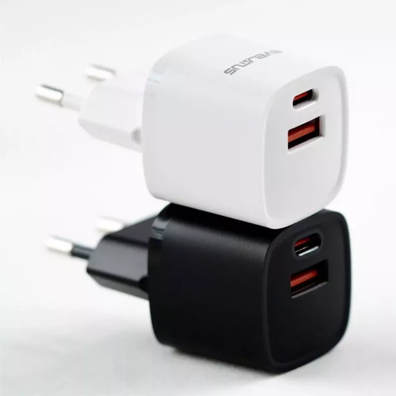Evelatus USB-A and USB-C 30W Max EU Charger White