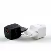 Evelatus USB-A and USB-C 30W Max EU Charger Black