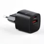 Evelatus USB-A and USB-C 30W Max EU Charger Black