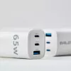 Evelatus 65W Max Fast Charger UK USB-C1/USB-C1/USB-A White