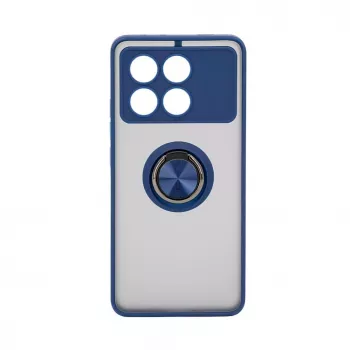 iLike Xiaomi Poco X6 Pro Hybrid Case with Ring Dark Blue