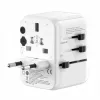 EVELATUS 35W World Travel Adapter with 1 PD USB-C, 2 USB-C, 2 USB-A, White