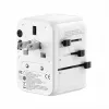 EVELATUS 35W World Travel Adapter with 1 PD USB-C, 2 USB-C, 2 USB-A, White