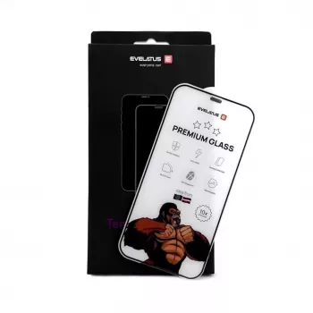 Evelatus Apple iPhone 16 Pro / 17 Corning Gorilla Glass Anti-Static 3D Full Cover 10X Stronger Black Screen Protector
