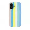 Evelatus Apple iPhone 16 Multi-Colored Silicone Case With MagSafe Beige Cream