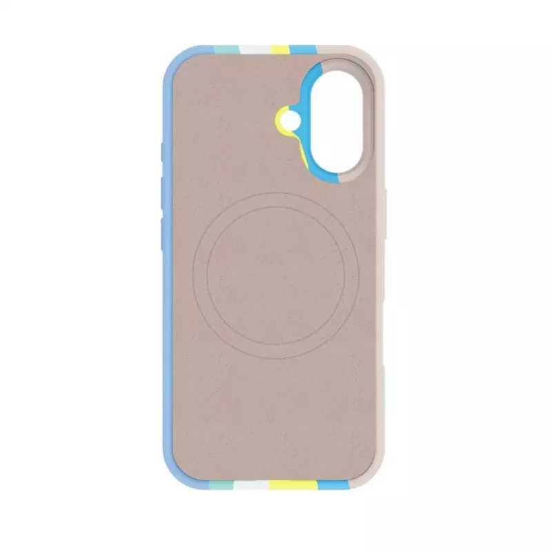 Evelatus Apple iPhone 16 Multi-Colored Silicone Case With MagSafe Beige Cream
