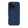 Evelatus Apple iPhone 16 Pro Max Premium MagSafe with Stand Soft Touch Silicone Case Dark Blue