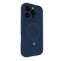 Evelatus Apple iPhone 16 Pro Max Premium MagSafe with Stand Soft Touch Silicone Case Dark Blue