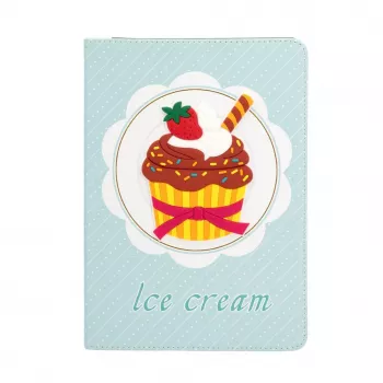 iLike Samsung Galaxy Tab A9 Plus 11 Inch Tablet Case, Cupcake Design, Folio Style, Multi-Color