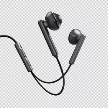 Evelatus Crystal Clear Audio Headphones with 3.5 mm Jack and Microphone CCA-3.5BL Black