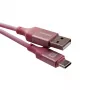 Evelatus USB-A to USB-C Cable 2M Braided Nylon Aluminum Housing Pink