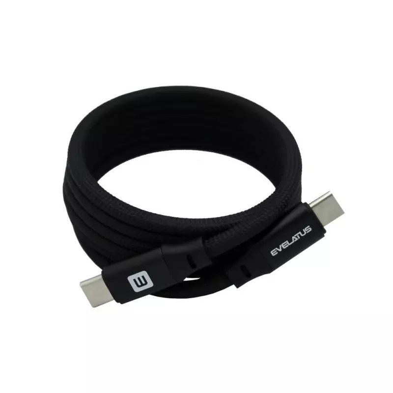 Evelatus E-Mag Power 60W USB-C to USB-C Magnetic Cable 1.2m Black