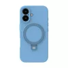 Evelatus Apple iPhone 16 Premium MagSafe with Stand Soft Touch Silicone Case Blue