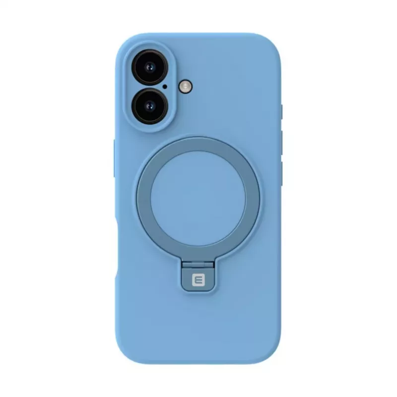 Evelatus Apple iPhone 16 Premium MagSafe with Stand Soft Touch Silicone Case Blue