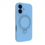 Evelatus Apple iPhone 16 Premium MagSafe with Stand Soft Touch Silicone Case Blue
