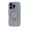 Evelatus Apple iPhone 16 Pro Max Premium MagSafe with Stand Soft Touch Silicone Case Silver