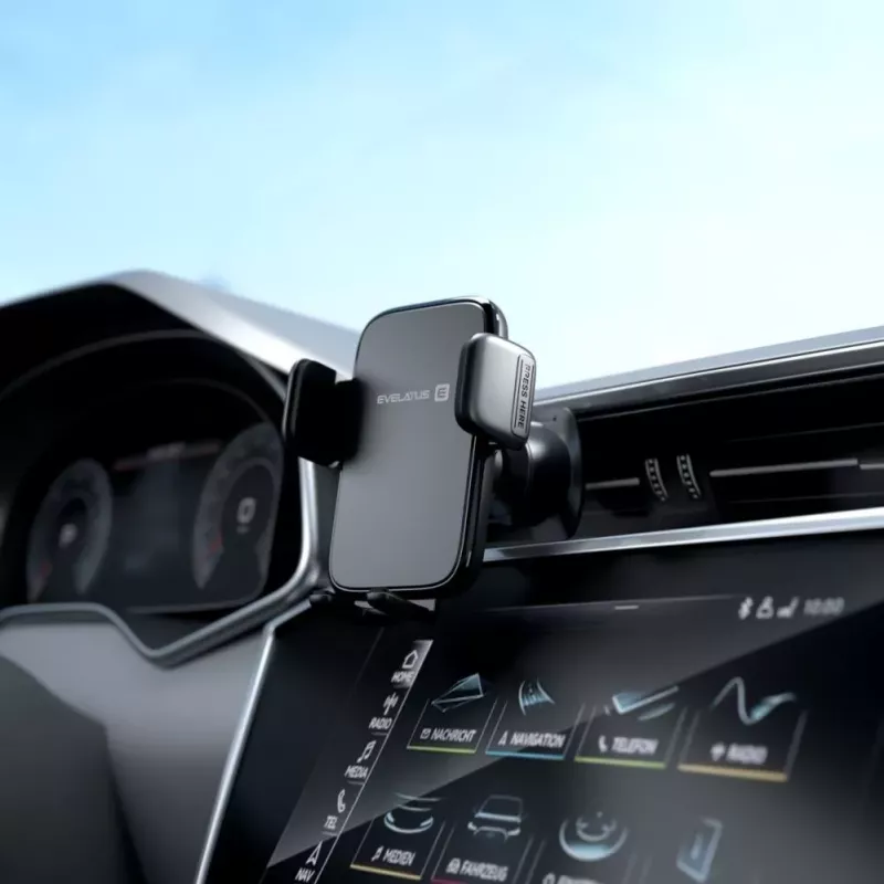 Evelatus Car Air Conditioning Vent Bracket Holder H2+KAC001 Black