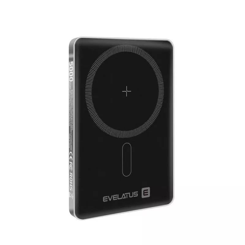 Evelatus PD20W 5000mAh Power Bank MagLink Elite with Wireless Charging Silver
