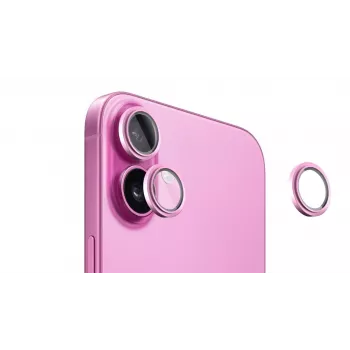Evelatus Apple iPhone 16 / 16 Plus Camera Lens Protector Armor Pink