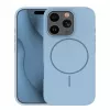 iLike Apple iPhone 16 Pro Soft Touch Silicone Case With Magnetic Light Blue