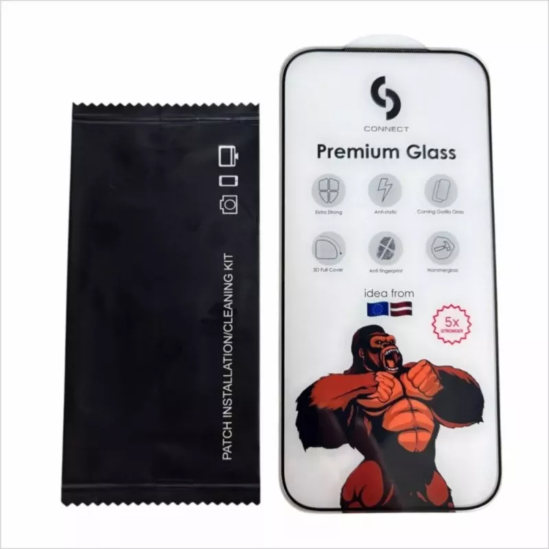 Connect Xiaomi Poco X7 2.5D Full Cover Japan Glue Glass Anti-Static Stronger Black Screen Protector