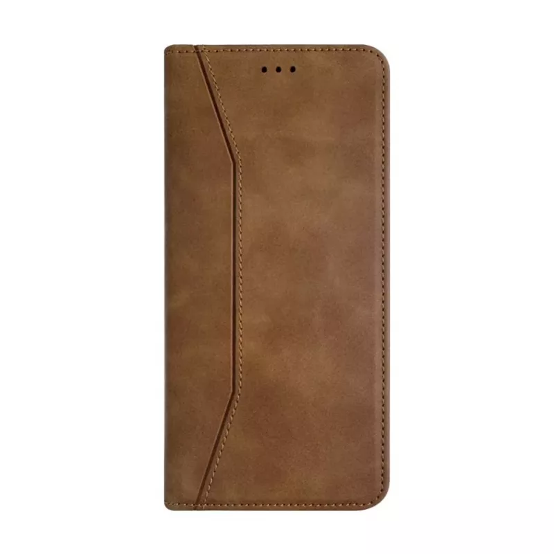 Evelatus Samsung Galaxy A53 5G Book Case Brown - PU Leather Wallet Case with Card Slots and Kickstand