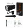 iLike Rechargeable Bicycle Headlight with 120dB Electric Horn, 300 Lumens LED Bike Light, USB Rechargeable, Handlebar Remote Switch