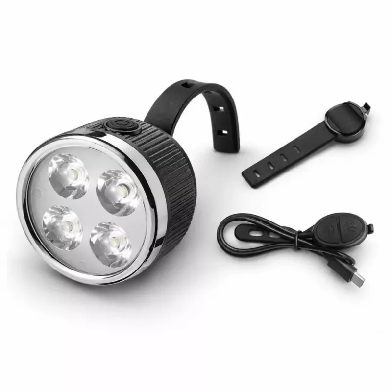 iLike Rechargeable Bike Headlight with 120dB Horn, 280 Lumens, 4 Light Modes, USB Rechargeable, Wireless Remote Control