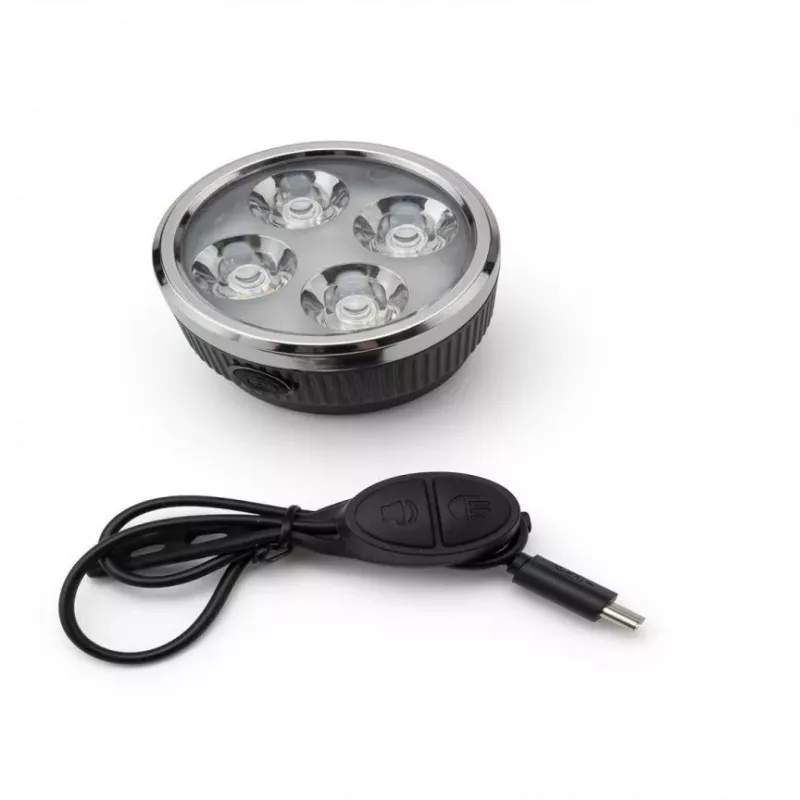 iLike Rechargeable Bike Headlight with 120dB Horn, 280 Lumens, 4 Light Modes, USB Rechargeable, Wireless Remote Control