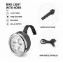 iLike Rechargeable Bike Headlight with 120dB Horn, 280 Lumens, 4 Light Modes, USB Rechargeable, Wireless Remote Control