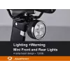 iLike USB Rechargeable 4-LED Bike Light Set – Front & Rear Bicycle Lights with 120dB Horn