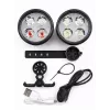 iLike USB Rechargeable 4-LED Bike Light Set – Front & Rear Bicycle Lights with 120dB Horn