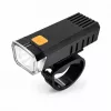 iLike USB Rechargeable Bike Front Light, JH420 High Brightness LED Bicycle Headlight, IP65 Waterproof Cycling Light for MTB, Road Bike & E-Bike Black