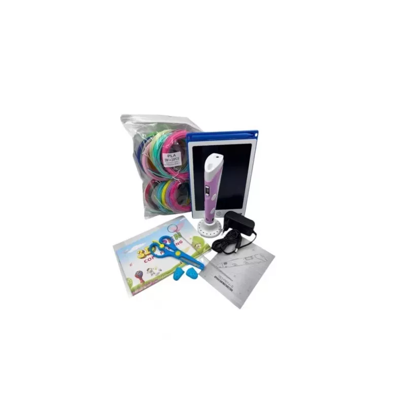iLike Melt 3D Pen Kit Box Complete Set For 3D Printing Pen, 3D PEN-7-1 Set with Stencils 5m x 20 Colors Pink